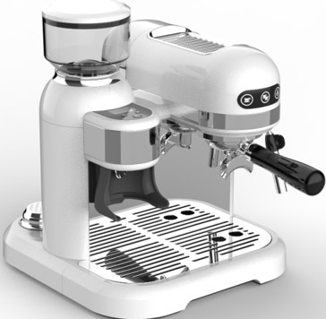 белая электрическая кофеварка машины эспрессо 1500W 318,5 mm